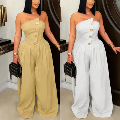 UNIKCOSA Velora Wide-Leg Jumpsuit Sleeveless One-Piece 💫