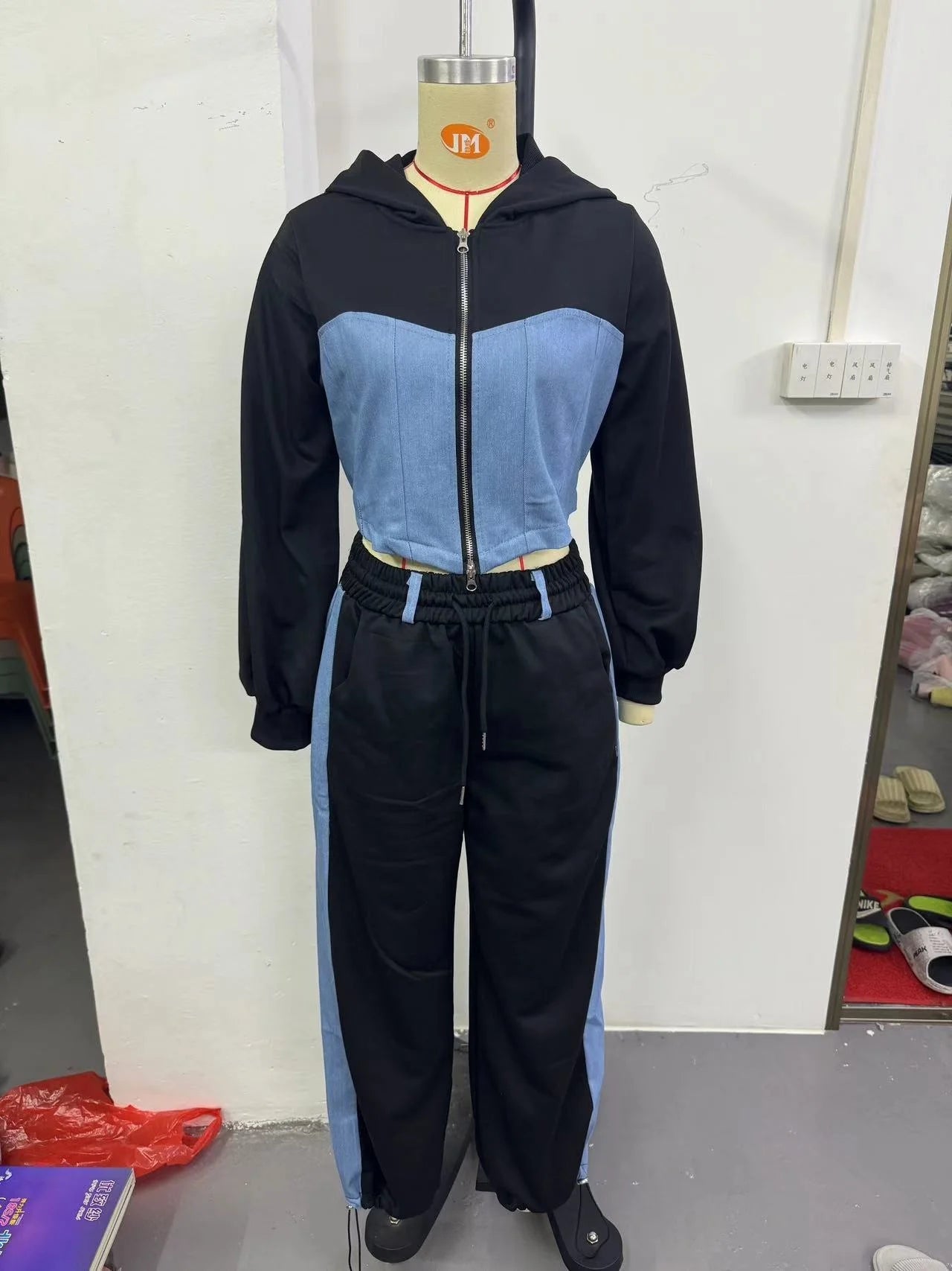 UNIKCOSA Velora Two-Piece Patchwork Sweatshirt Set 💫