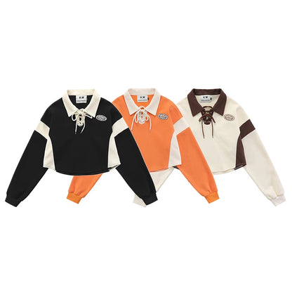 UNIKCOSA Velora Casual Crop Polo Top Streetwear Edition 💫