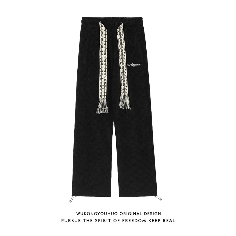 UNIKCOSA NoirFit Oversized Jogger Pants Drawstring Waist 💫