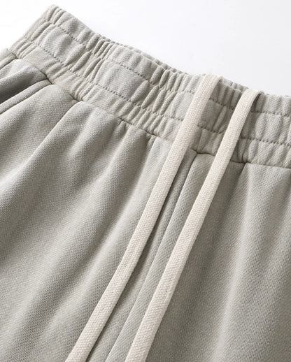 Men's 100% Cotton Wide-Leg Jogger Sweatpants Soft Washed Finish