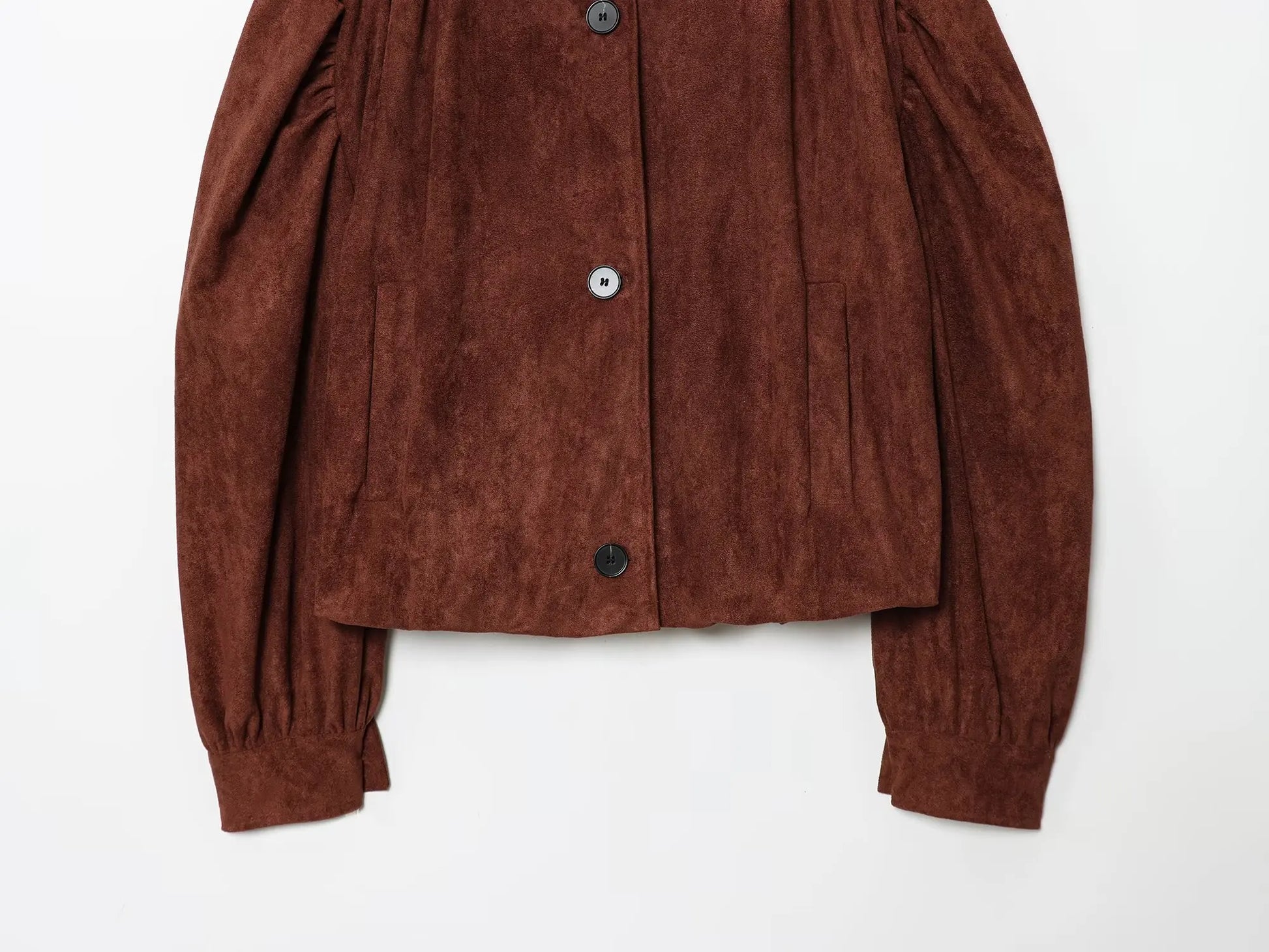 Elegant Pleated Single-Breasted Autumn Coat for Women