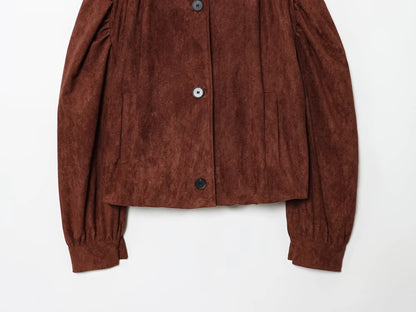 Elegant Pleated Single-Breasted Autumn Coat for Women