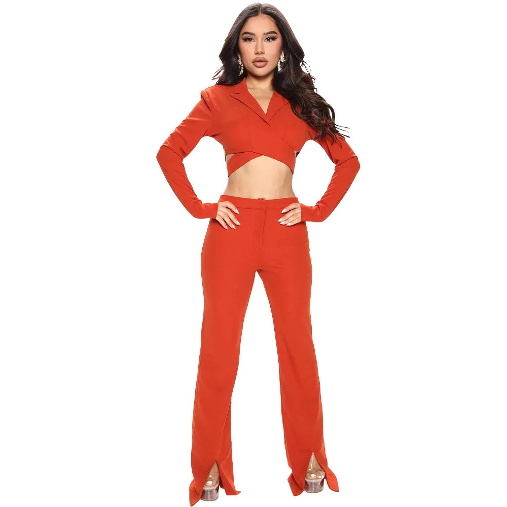 UNIKCOSA Women’s African Style Two-Piece Set – Strappy Top & Wide-Leg Pants Outfit (Casual Chic Edition)
