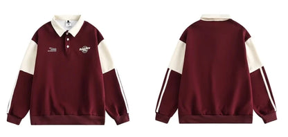 Street Style Hip Hop Polo Shirt for Men Heavyweight