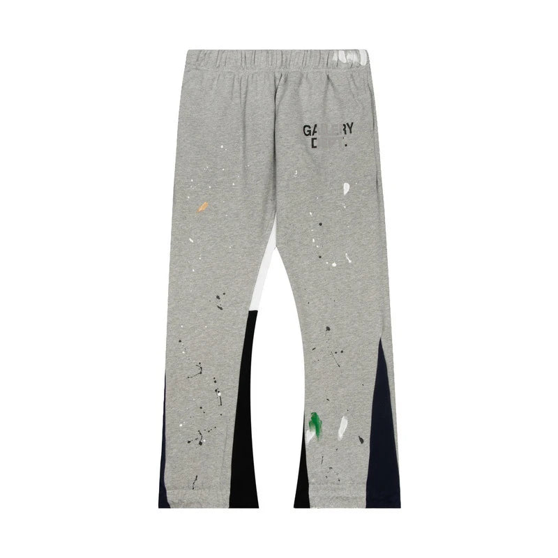 Women's Mid Waist Printed Wide Leg Sweats Pants