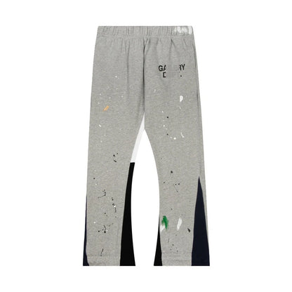 Women's Mid Waist Printed Wide Leg Sweats Pants