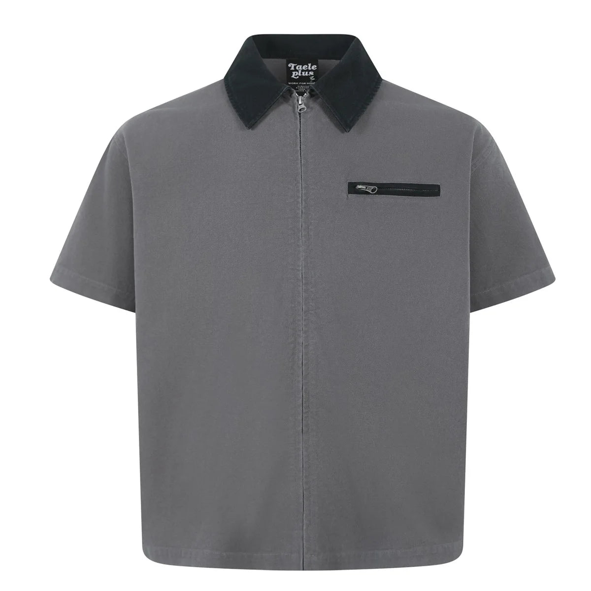 Customizable Oversized Short Sleeve Zip Up T-Shirt for Men and Couples