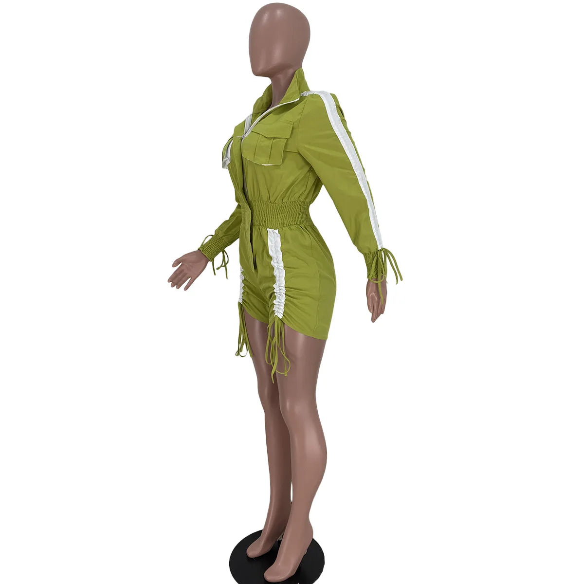 UNIKCOSA Velora Patchwork Cargo Jumpsuit Drawstring Waist 💫