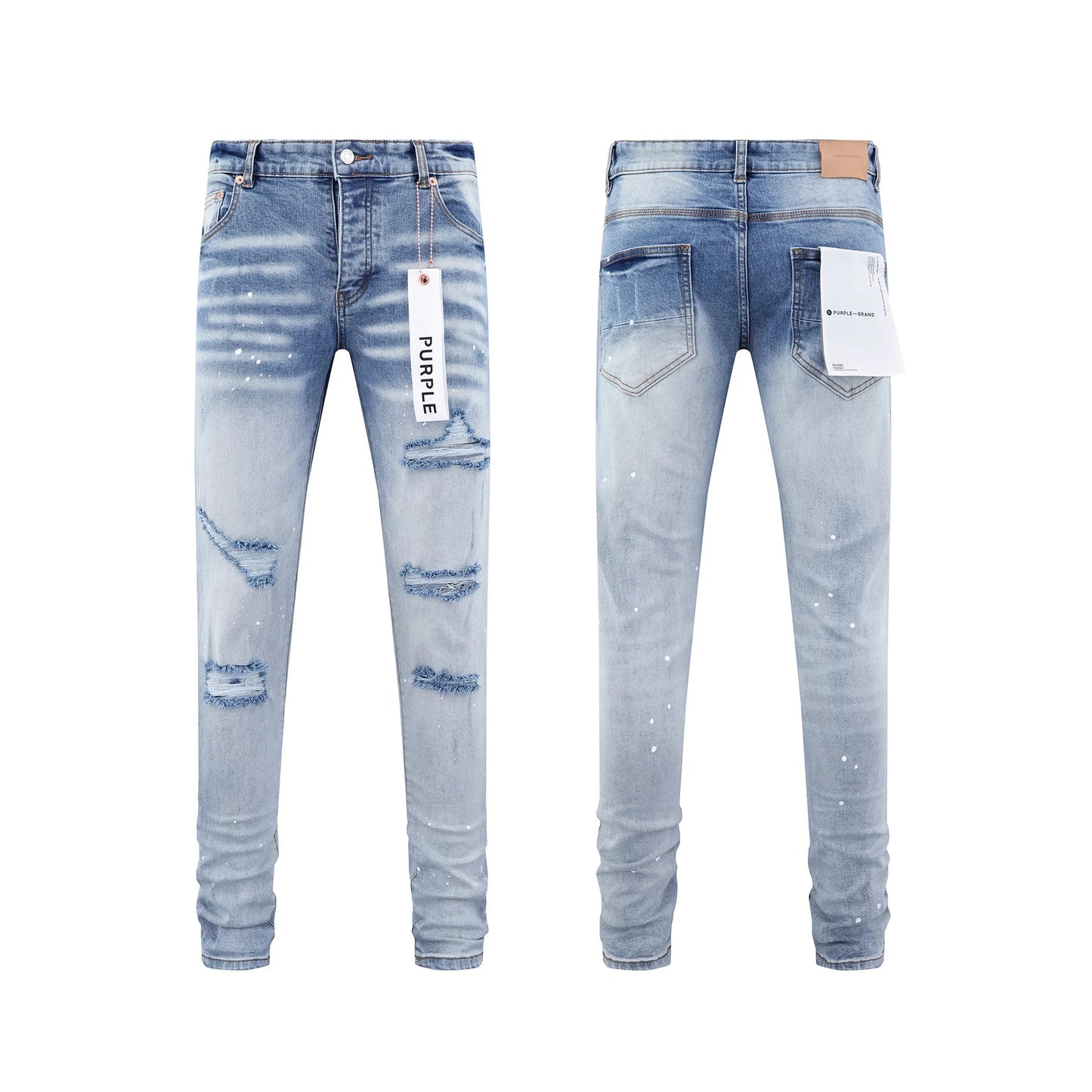 Designer Ripped Vintage Slim Blue Denim Jeans for Men