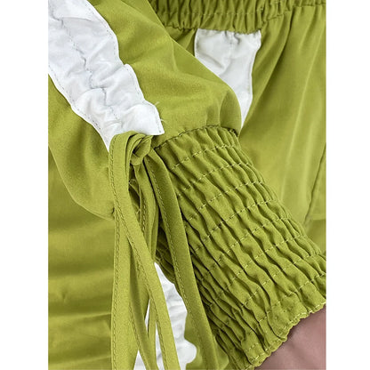 UNIKCOSA Velora Patchwork Cargo Jumpsuit Drawstring Waist 💫