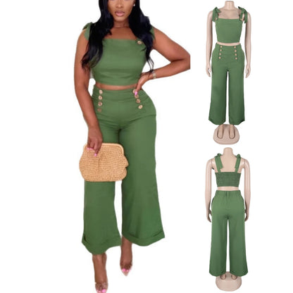 UNIKCOSA Velora Elegant Summer Two-Piece Set Office Ready 💫