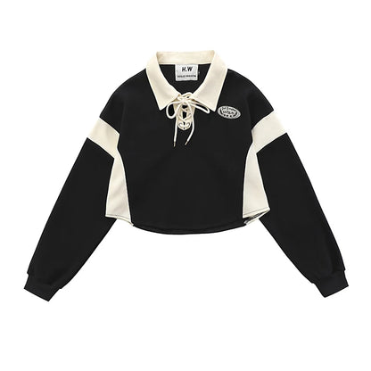 UNIKCOSA Velora Casual Crop Polo Top Streetwear Edition 💫