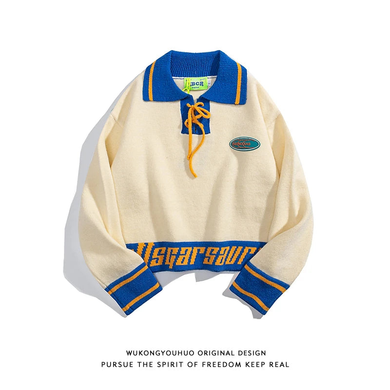 UNIKCOSA Velora Street Fashion Knitted Polo Sweater 💫