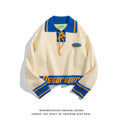 UNIKCOSA Velora Street Fashion Knitted Polo Sweater 💫