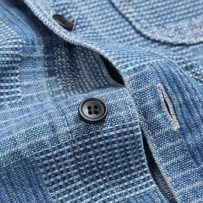 UNIKCOSA Men’s Denim Short-Sleeve Shirt – High-Quality Button-Up Urban Casual Wear (2025 Edition)