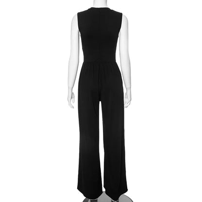 UNIKCOSA Velora Summer Jumpsuit Sleek Sleeveless Zipper 💫