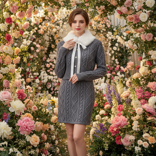 UNIKCOSA LuxeEase Knitted Two Piece Set Chic Cozy Edition 💫