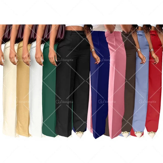 UNIKCOSA UrbanSoul Elegant High-Waist Wide-Leg Trousers 💫