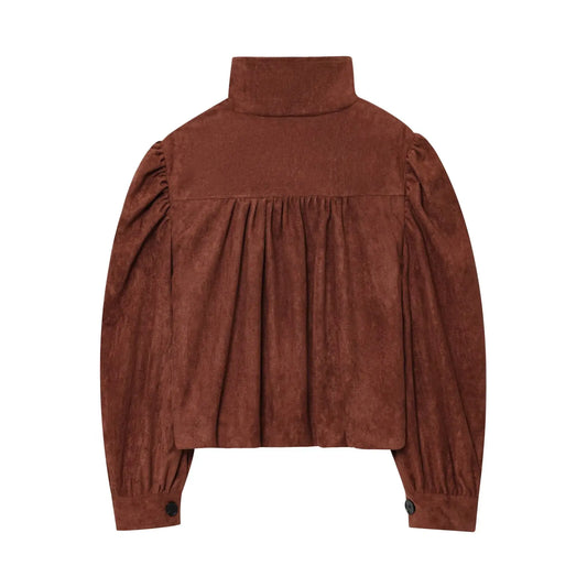 Elegant Pleated Single-Breasted Autumn Coat for Women