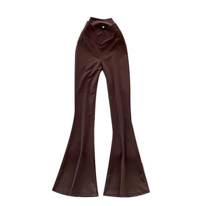 UNIKCOSA Women’s Spring Flare Pants – 2025 High-Waist Printed Long Trousers (Casual Chic Edition)