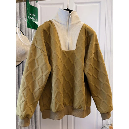 2025 Yellow Women's Autumn Loose Fit Slimming Hoodie