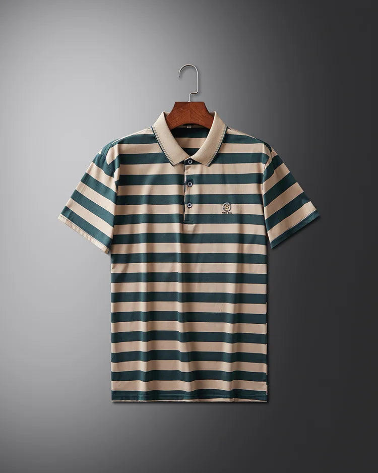 UNIKCOSA NoirFit Striped Polo Yarn Dyed Short Sleeve 💫