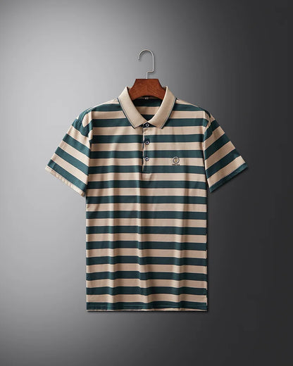 UNIKCOSA NoirFit Striped Polo Yarn Dyed Short Sleeve 💫