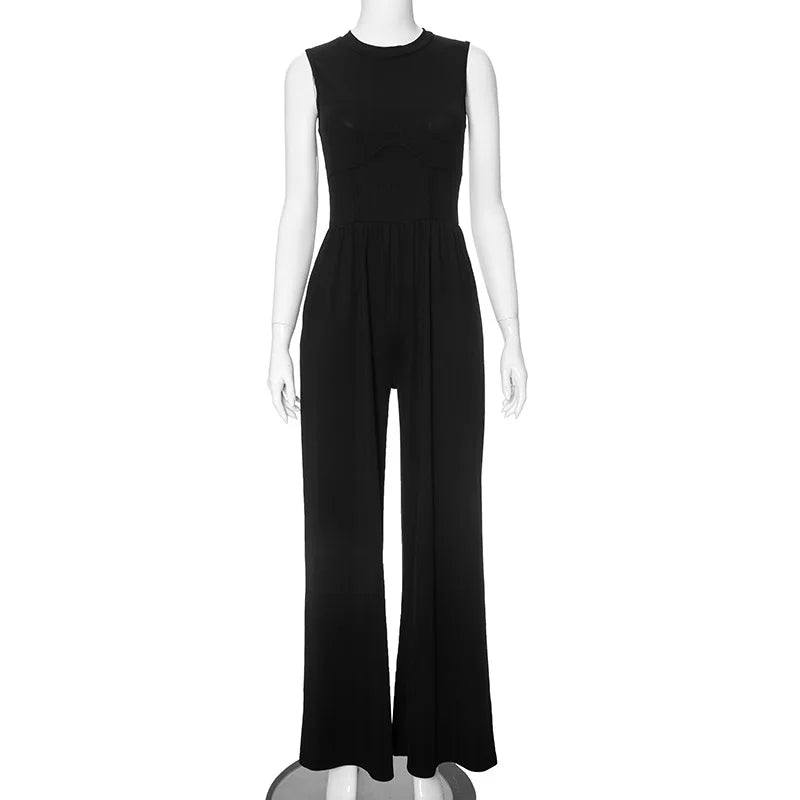 UNIKCOSA Velora Summer Jumpsuit Sleek Sleeveless Zipper 💫