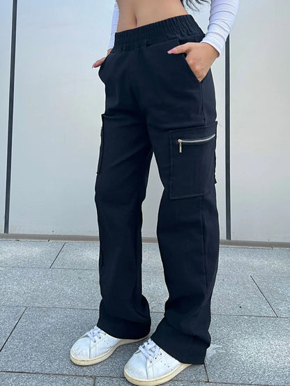 UNIKCOSA Velora Y2K Cargo Pants Multi Pocket Streetwear 💫