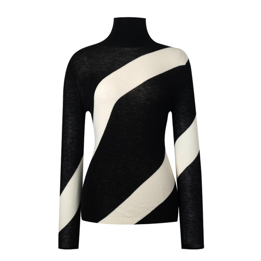 Luxurious High Neck Merino Wool Turtleneck Sweater with Custom Logo