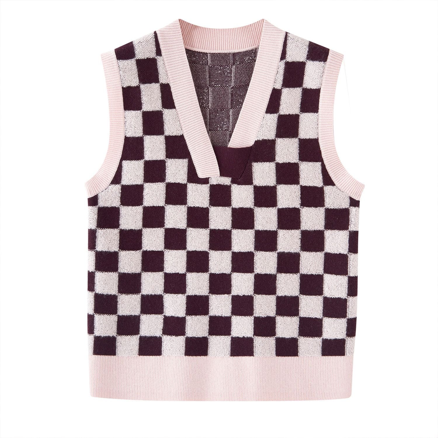 Luxurious Cashmere Wool Blend Women's V-Neck Knit Vest - Warm Sleeveless Pullover