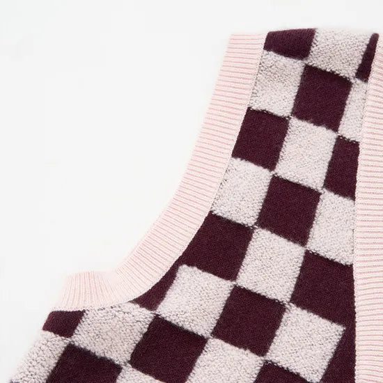 Luxurious Cashmere Wool Blend Women's V-Neck Knit Vest - Warm Sleeveless Pullover