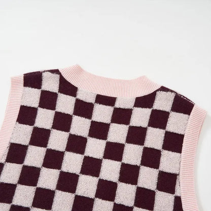 Luxurious Cashmere Wool Blend Women's V-Neck Knit Vest - Warm Sleeveless Pullover