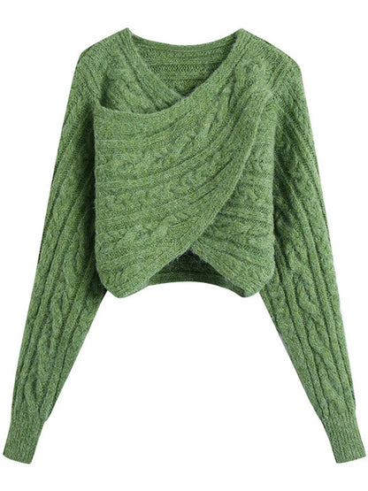 UNIKCOSA CrossLoom Knitted Short Sweater for Women ✨