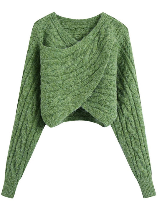 UNIKCOSA CrossLoom Knitted Short Sweater for Women ✨