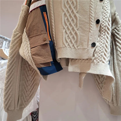 UNIKCOSA ColorWeave Irregular Knit Cardigan for Women 🎨