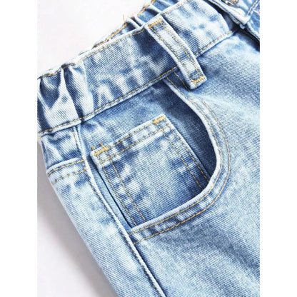 UNIKCOSA’s Vintage Embroidered Denim — High-Waist Distressed Wide-Leg Jeans