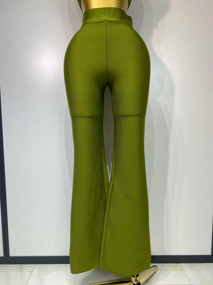 UNIKCOSA’s Bandage 2-Piece Set — Sexy Crop Top + High-Waist Pants Evening Party Elegance