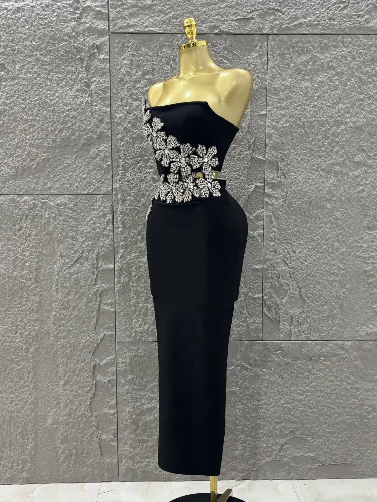 UNIKCOSA’s Strapless Floral Bandage Mini Dress — Sexy A-Line Party & Vacation Outfit