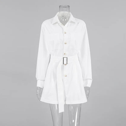 UNIKCOSA™ 2025 Spring/Summer Elegant Romper – Women’s Long-Sleeve Turn-Down Collar Short Jumpsuit | Casual & Party One-Piece Outfit