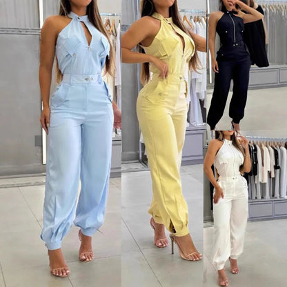 UNIKCOSA™ 2025 Summer 2-Piece Set – Sleeveless Slim Fit Top & Work Pants | Women’s Comfortable Casual Streetwear Suit