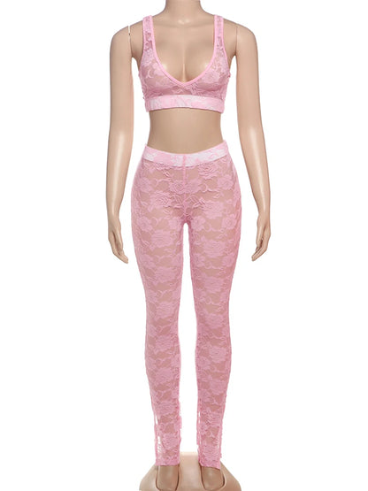 UNIKCOSA™ Jacquard 2-Piece Coquette Set – Wide Belt Tank Top & Stretch Leggings | Women’s Sexy Summer Clubwear