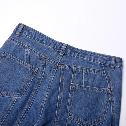 UNIKCOSA Women’s Flared Denim Jeans – Slim Fit High-Waist Blue Skinny Pants (Street Casual Edition)