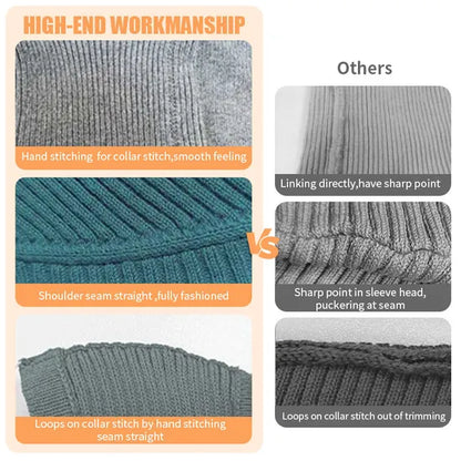 Chic Women's Turtleneck Long Sleeve Knitted Sweater Dress with Detachable Shawl