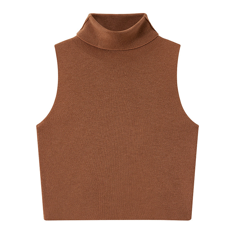 Luxurious Women's Cozy 2-Piece Wool Blend Turtleneck Sweater & Vest Set