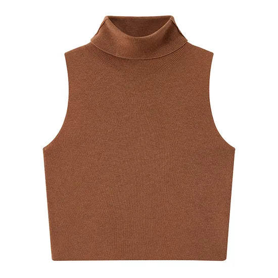 Luxurious Women's Cozy 2-Piece Wool Blend Turtleneck Sweater & Vest Set