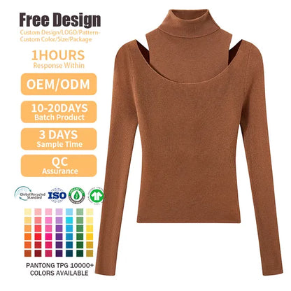 Luxurious Women's Cozy 2-Piece Wool Blend Turtleneck Sweater & Vest Set