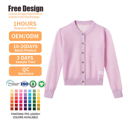 Chic Women's Knitwear Fashion Sweater Cardigan Autumn Mesh Cover-up Jacket