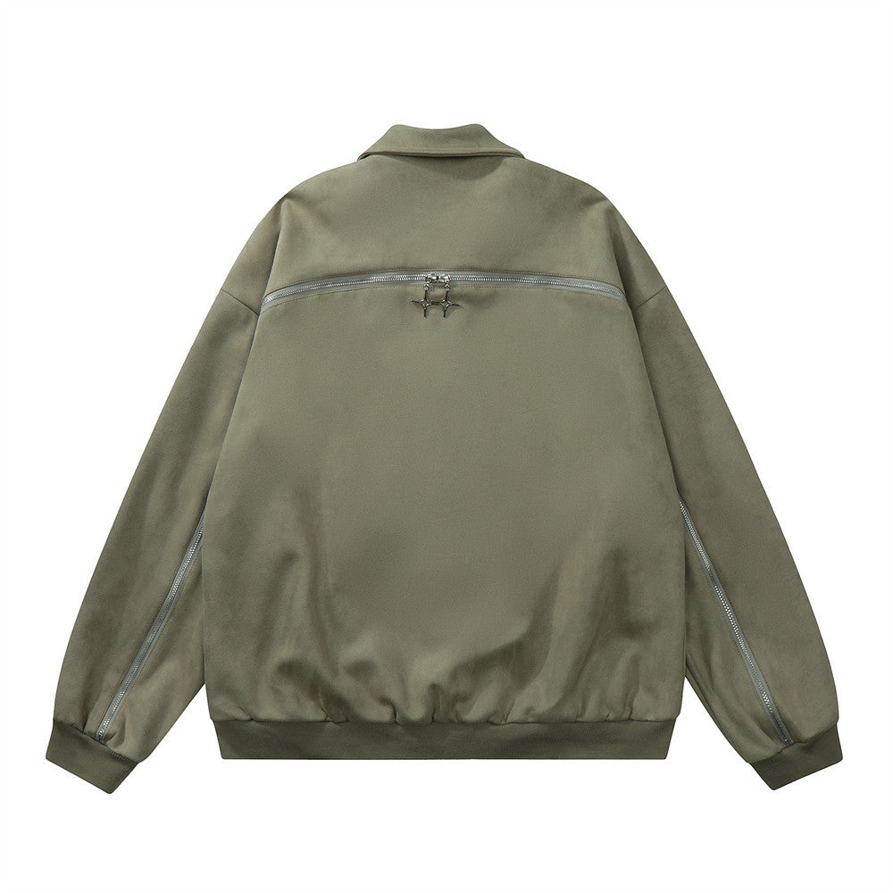 UNIKCOSA LuxeEase Letter Embroidered Pilot Jacket Bomber 💫